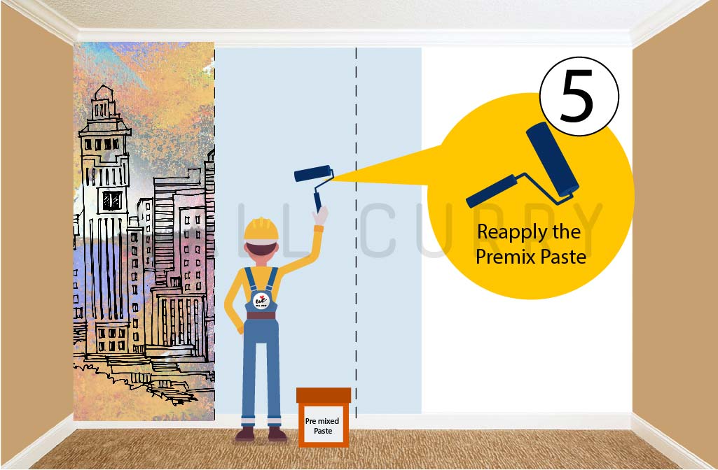 Step 5 - Applying paste for panel 2 Step 5 - Applying paste for panel 2