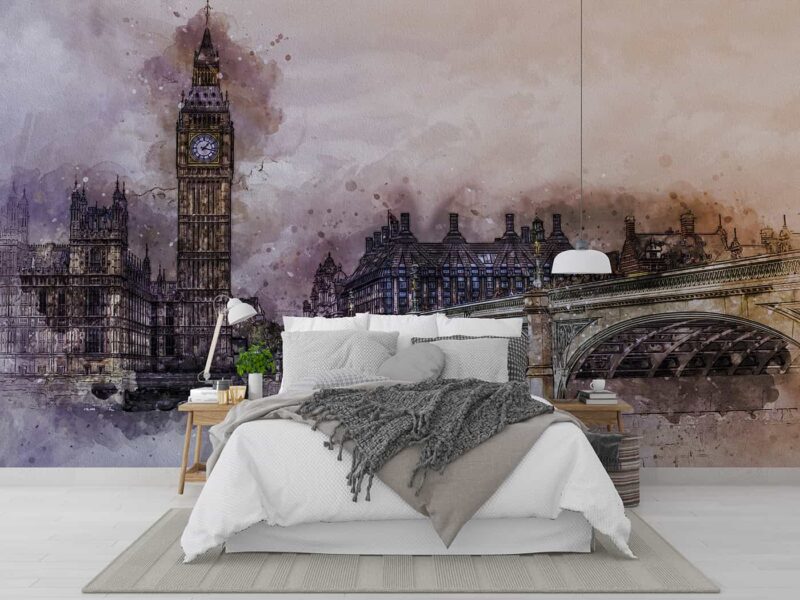 Big Ben London-watercolor effect