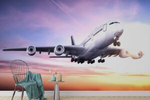 Air Engines- Airplane taking off from the airport