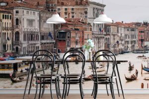 View of Venice Gondolas from Rialto bridge