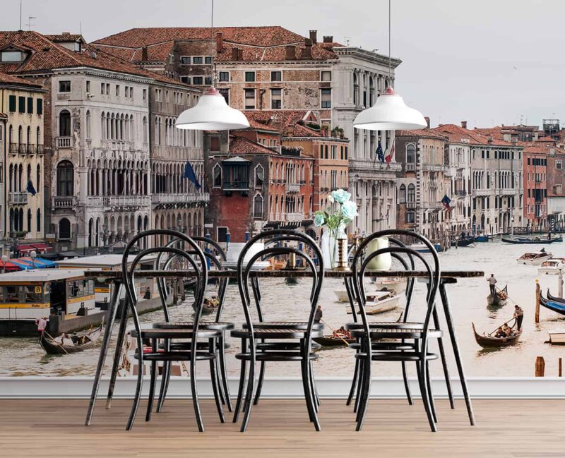 View of Venice Gondolas from Rialto bridge