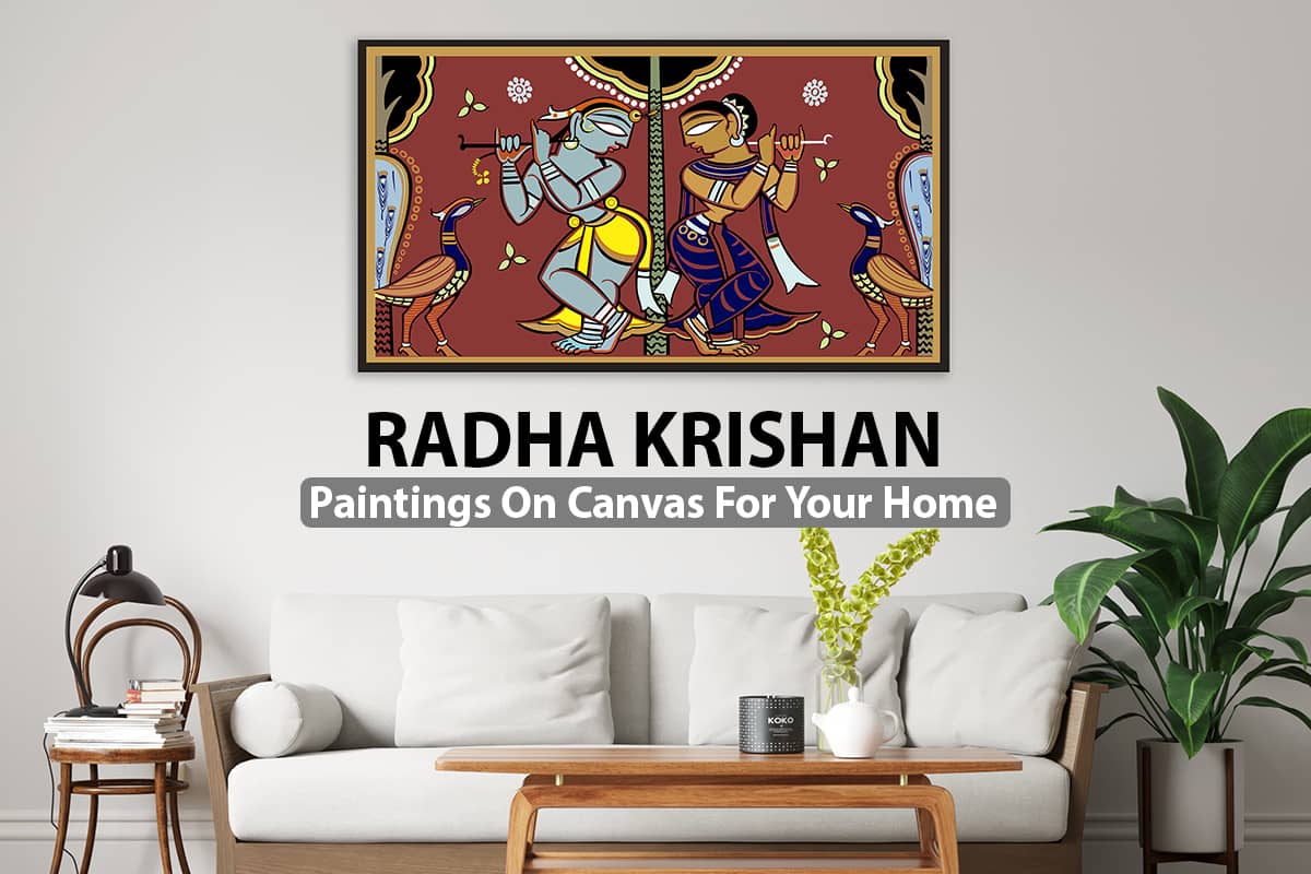 Radha Krishna paintings on canvas