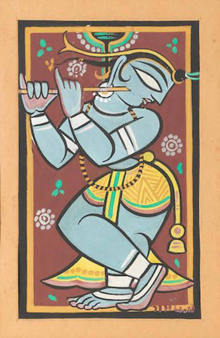 krishna canvas painting images