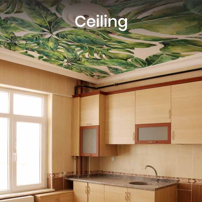 Ceiling wallpaper for house wall