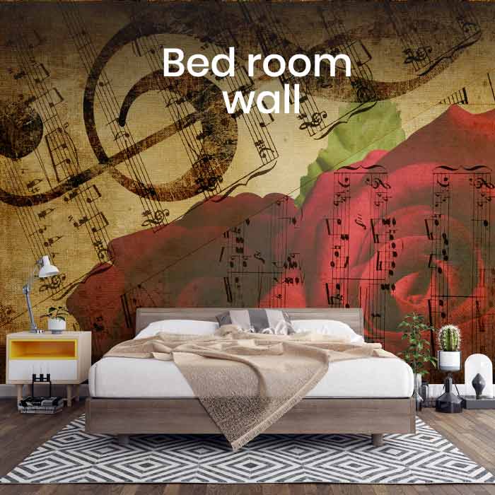 Bedroom painting wallpaper