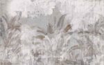 Tropical leaves on grunge texture wallpaper 2