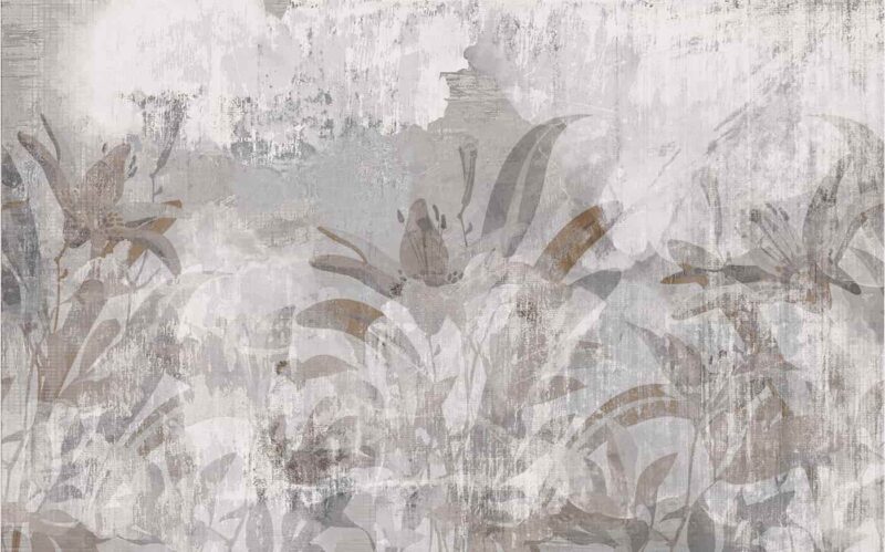 Tropical leaves on grunge texture wallpaper 2