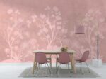 Chinoiserie-art-birds-and-foliage-illustration-Pink-Diningroom-wallpaper-1