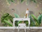 Tropical wallpaper with giraffe and birds Livingroom wallpaper 5