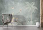 Tropical art background Livingroom wallpaper 1