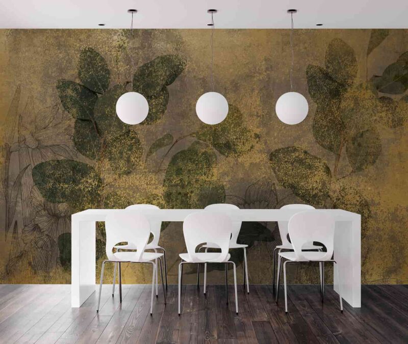 Natural Eucalyptus leaves Diningroom wallpaper 3