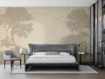 Sepia Jungle trees bedroom wallpaper 1