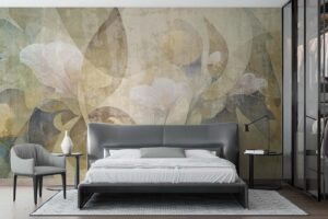 Art nouveau style tropical art Bedroom wallpaper 1