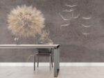 Dandelion seeds fly from flower Livingroom wallpaper 4