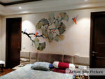 Ginko leaves and birds Bedroom wallpaper 6