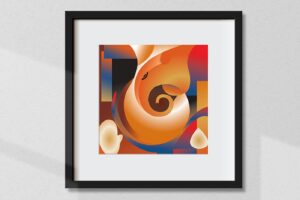 abstract ganesha painting