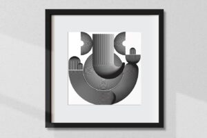 black and white-graphic ganesha