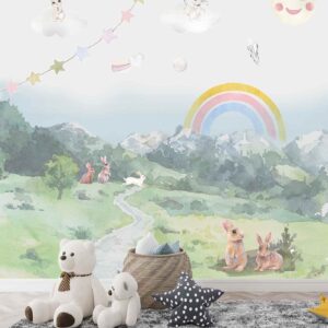 Bunny and rainbow