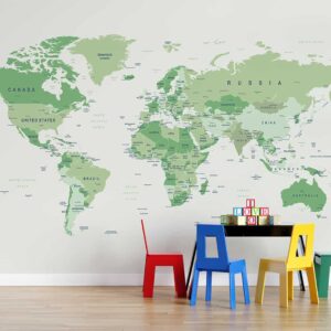 World Map Green