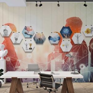 Motivational Office Wallpaper Modern Business & Innovation Wall Mural