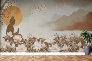 Zen Buddha Wallpaper  Spiritual Wall Mural for Inner Peace