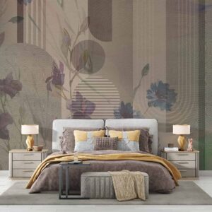 Florals on an abstract background