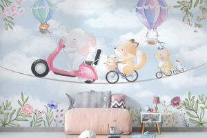 On our two-wheelers we friends enjoy ourselves