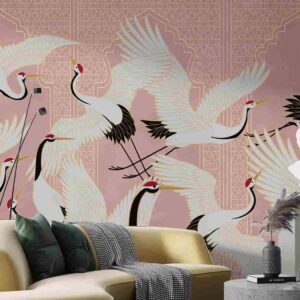 White Heron Wallpaper Mural