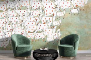 Sacred herd of Cows Wallpaper Mural
