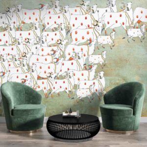Sacred herd of Cows Wallpaper Mural