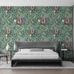Elephant & Palm Leaf Wallpaper Mural
