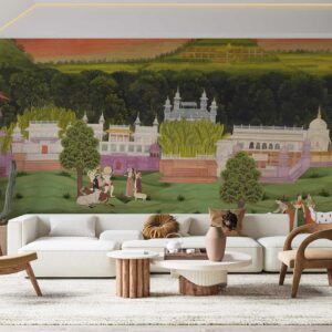 Vrindavan Wallpaper | Indian Pichwai Inspired Wall Mural