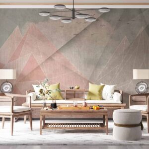 Abstract Geometric Mountain Wallpaper Mural