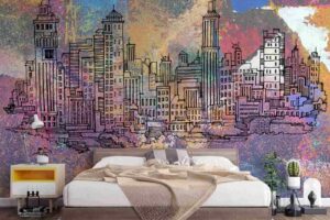 Colourful Cityscape art