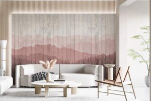 Abstract Mountain Wallpaper Mural-  Landscape Wall Covering for Interiors