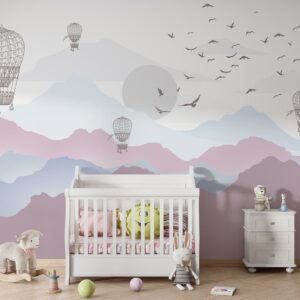 Pastle Mountains and Hot Air Baloons