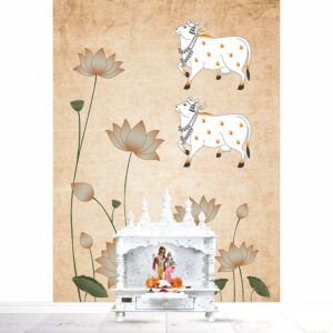 Pichwai-Cows & lotuses