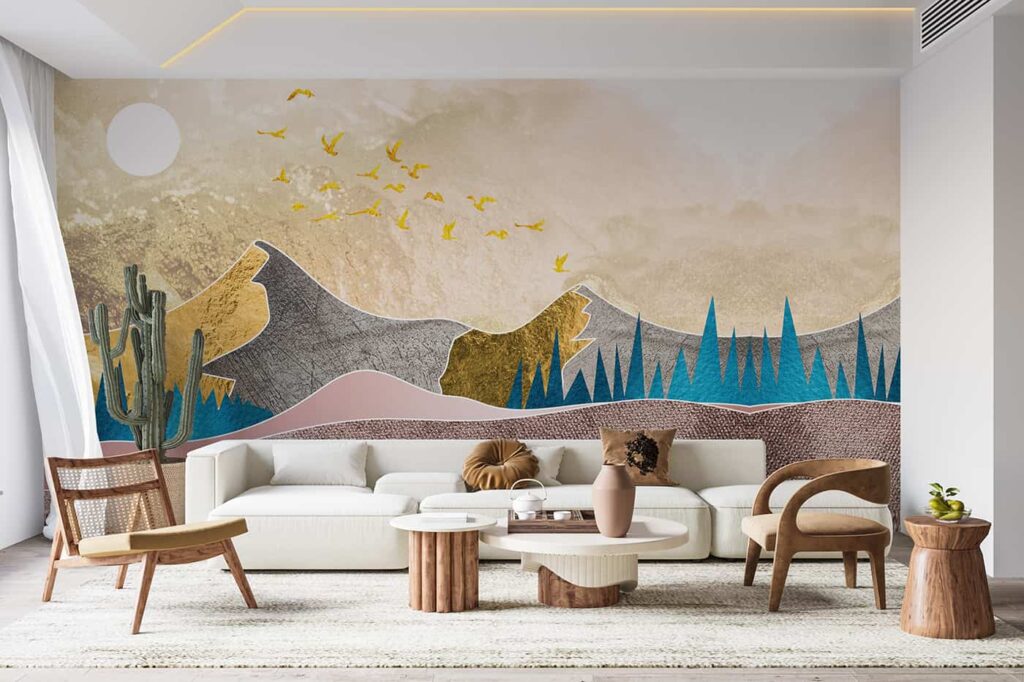 abstract mountain landscape wallpaper