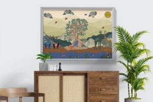 Curated Wall Curry collection of vastu paintings for bedroom designed to enhance peace, prosperity, and positive energy through thoughtful wall décor