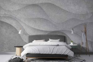 Abstract Concrete Waves Wallpaper Mural