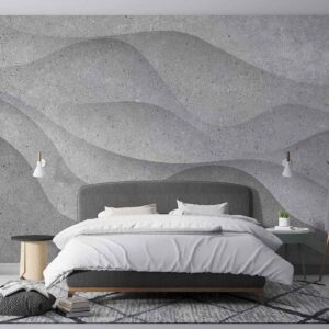 Abstract Concrete Waves Wallpaper Mural