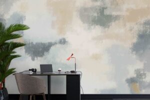 Mist & Stone Abstract Textured Wallpaper